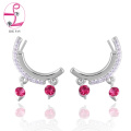 jewelry zhefan mini order 2018 New food grade zirconia earrings With the Best Quality